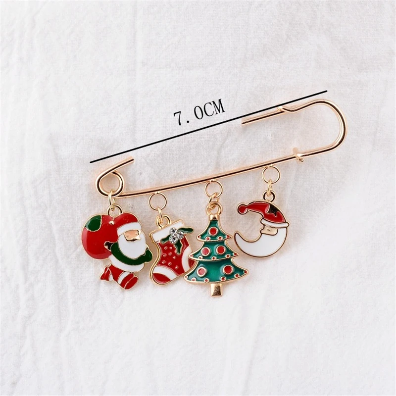 Модная брошь милая Рождественская елка олень Санта Клаус детские подарочные
