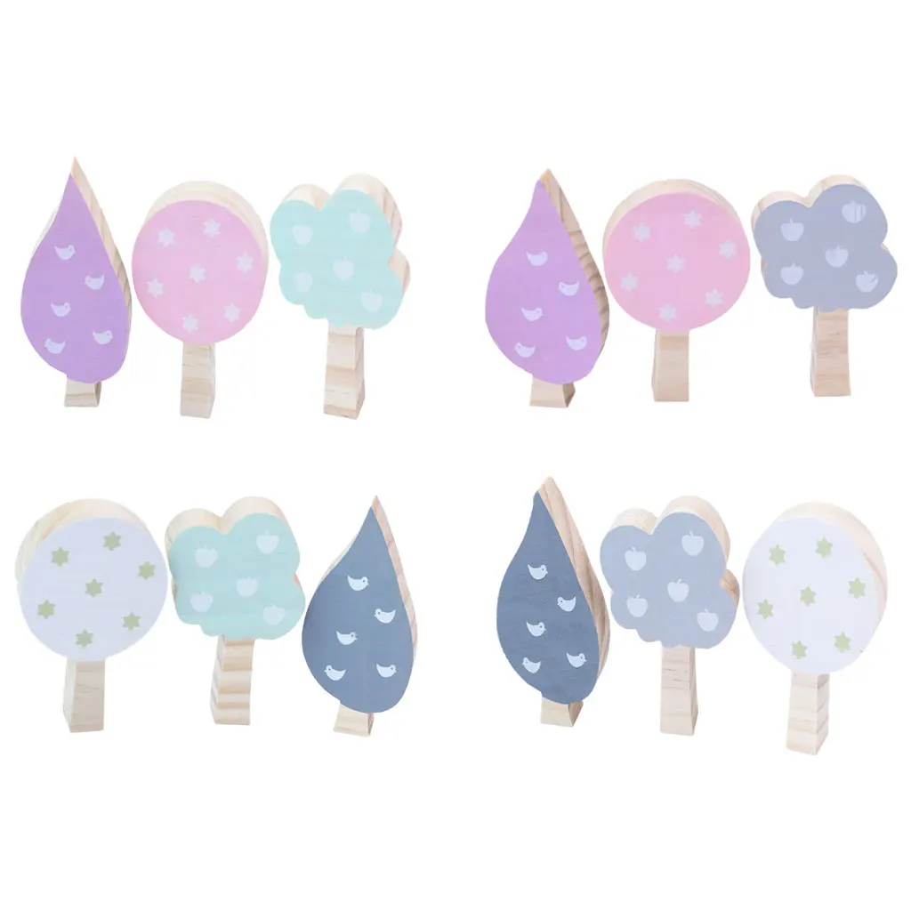 

Mini Trees Building Blocks Ornaments Wooden Creative Educational Inspiration Room Decor Wooden Toys for Home Photo Props
