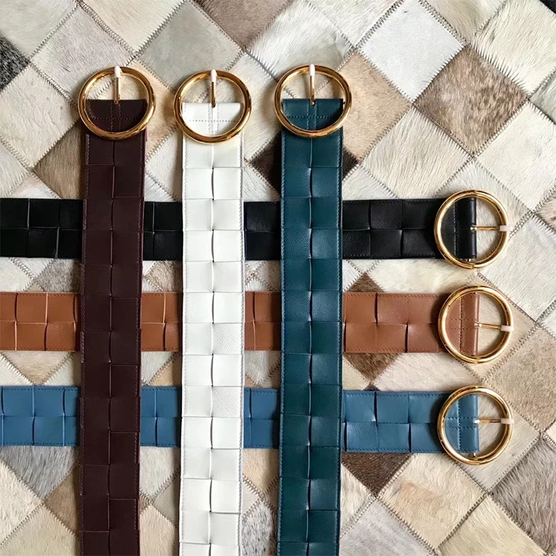 Новинка 2021 женский ремень роскошный бренд модное элегантное кожаное Плетеное