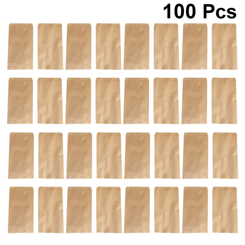 100 шт. мешки для хранения из крафт бумаги|Подарочные сумки и упаковка| |