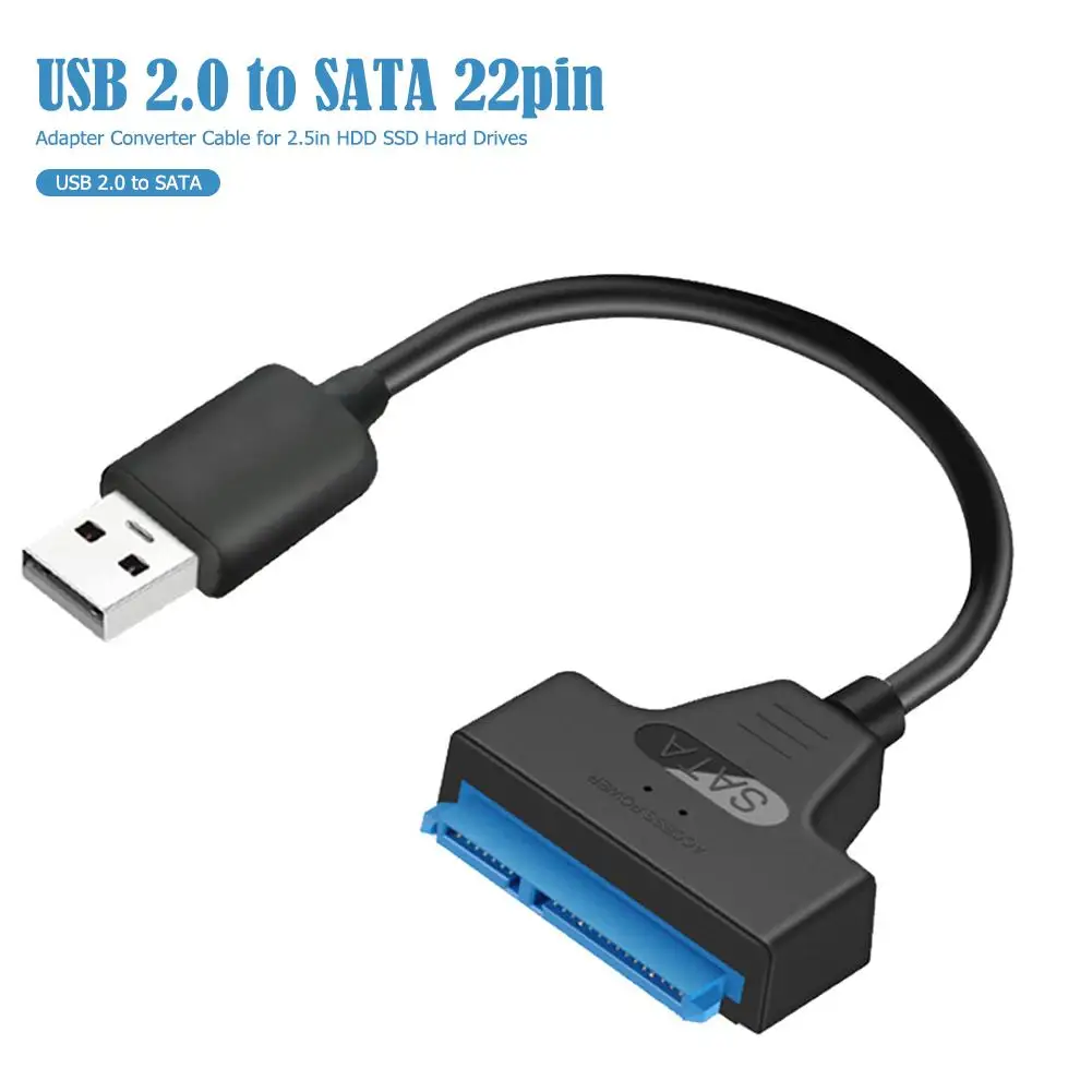 Стандартный USB 2 0 SATA 22Pin кабель адаптер Медный провод сердечника и