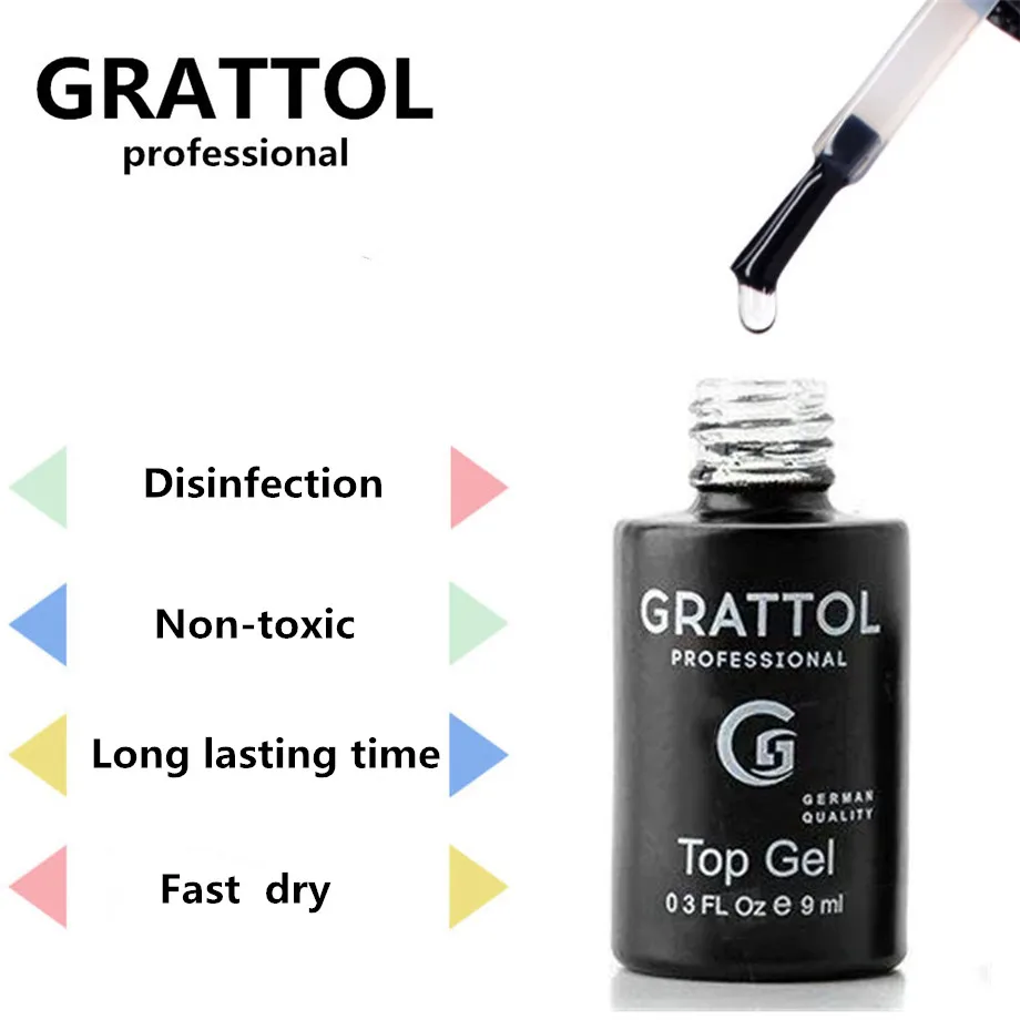

GRATTOL Professional Pure Primer Color Base Gel Varnish 7 Colors Nail Base Coat Camouflage Long Lasting Nail Gellak