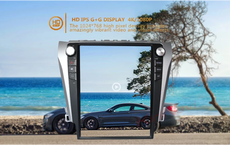 KiriNavi вертикальный экран Tesla стиль 12,1 ''Android 8,1 автомобильный Радио gps навигация для Toyota Camry автомобильный Dvd мультимедиа 2012