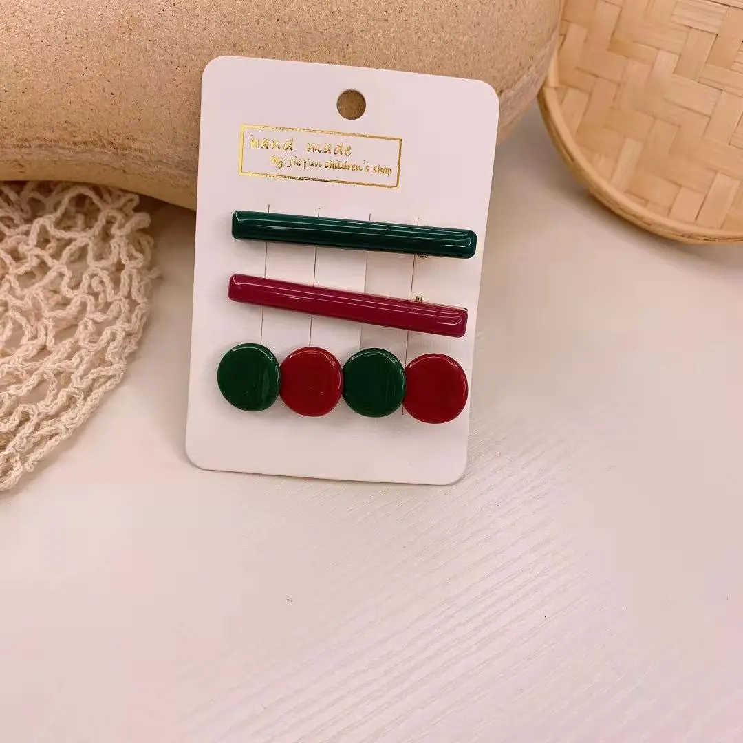 Корейский стиль детские яркие цвета контрастные заколки Южная Корея модные