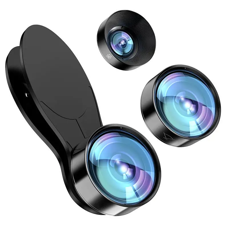 

2 in 1 Camera Phone Lens 25X Macro Lens 130 Degree Super Wide-angle Lens for iPhone Samsung Smartphones Camera Phone lens Kit
