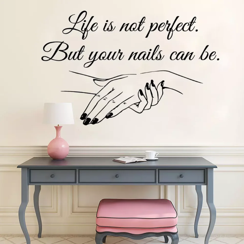 Фото Наклейка на стену для маникюрного салона виниловые Стикеры дизайна ногтей лака