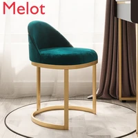 luxury european bedroom dresser stool modern high end simple backrest chair family pack accessories metal stool
