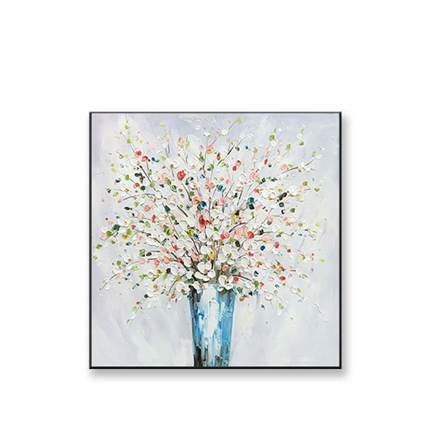 Масляный натюрморт цветная картина с цветами для украшения дома ручная работа