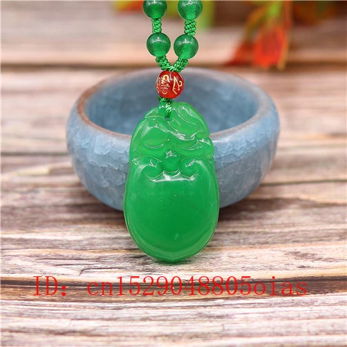 Натуральный Зеленый Изумрудный нефрит Pixiu кулон ожерелье Jadeite ювелирные изделия