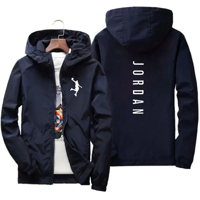 

2021 Hot Sale Hasion Warm Windbreaker Men's Jacket Spring And Summer Jacket Men's Street Hooded Windbreaker Thin Zipper Jacket