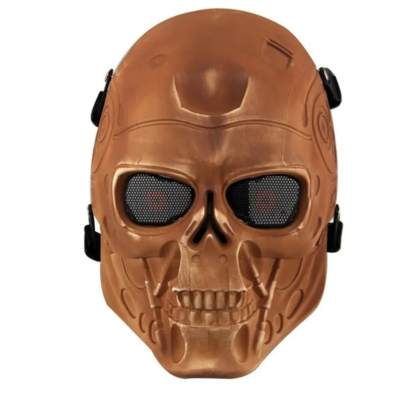 Тактическая Маска Terminator T800 с черепом на все лицо маска для страйкбола CS военных