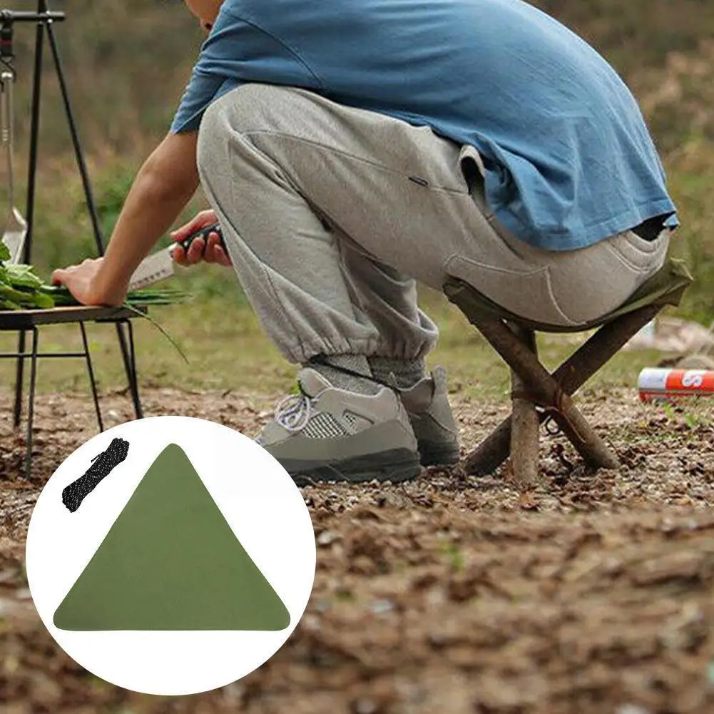 

Outdoor Camping Waterproof Triangle Stool Cloth 38*32cm Triangle Portable Cloth Stool Fishing Foldable Climbing R8S7