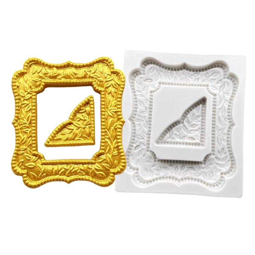 

Фоторамка силиконовая форма для помадки, фоторамка