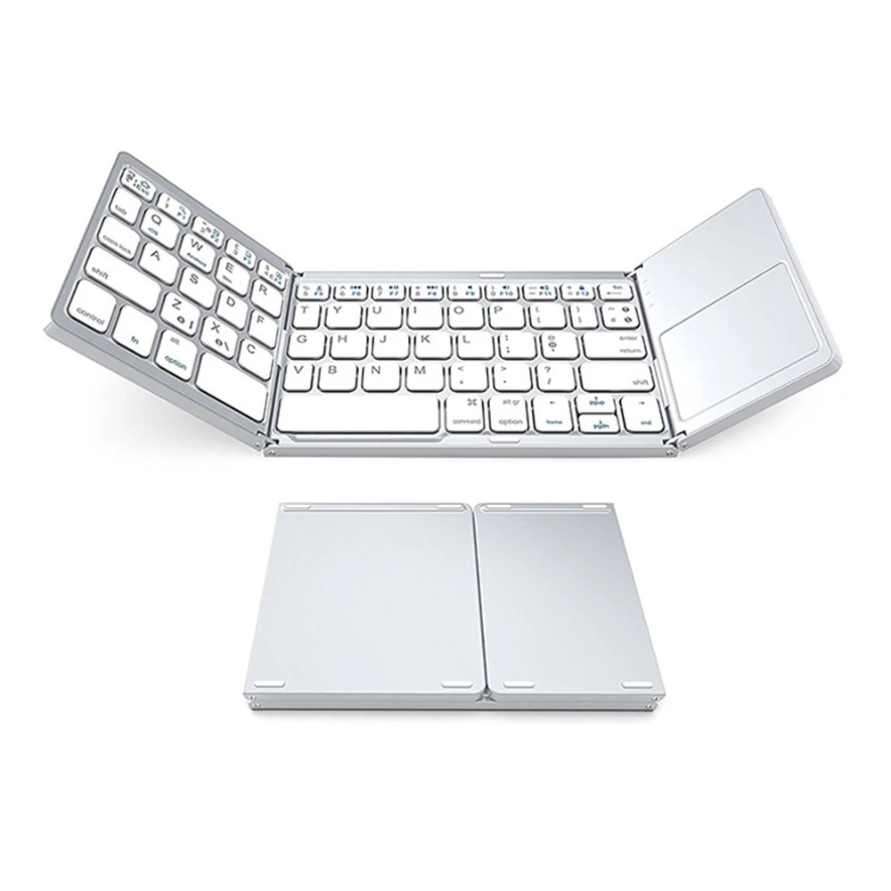 Складная беспроводная клавиатура BT карманный размер портативная мини с тачпадом