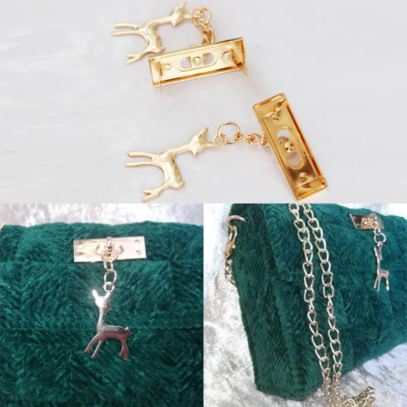 

Deer Pendant Metal Decoration for DIY Handbag Craft Shoulder Bag Hardware Quality Hardware Ornament For Women