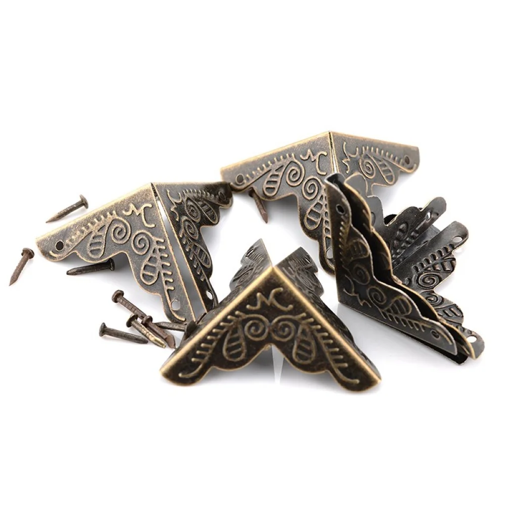 4 шт. 25 мм античный треугольный угловой кронштейн | Обустройство дома