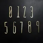 Табличка с цифрами, латунная, золотистая, 0-9 дюймов