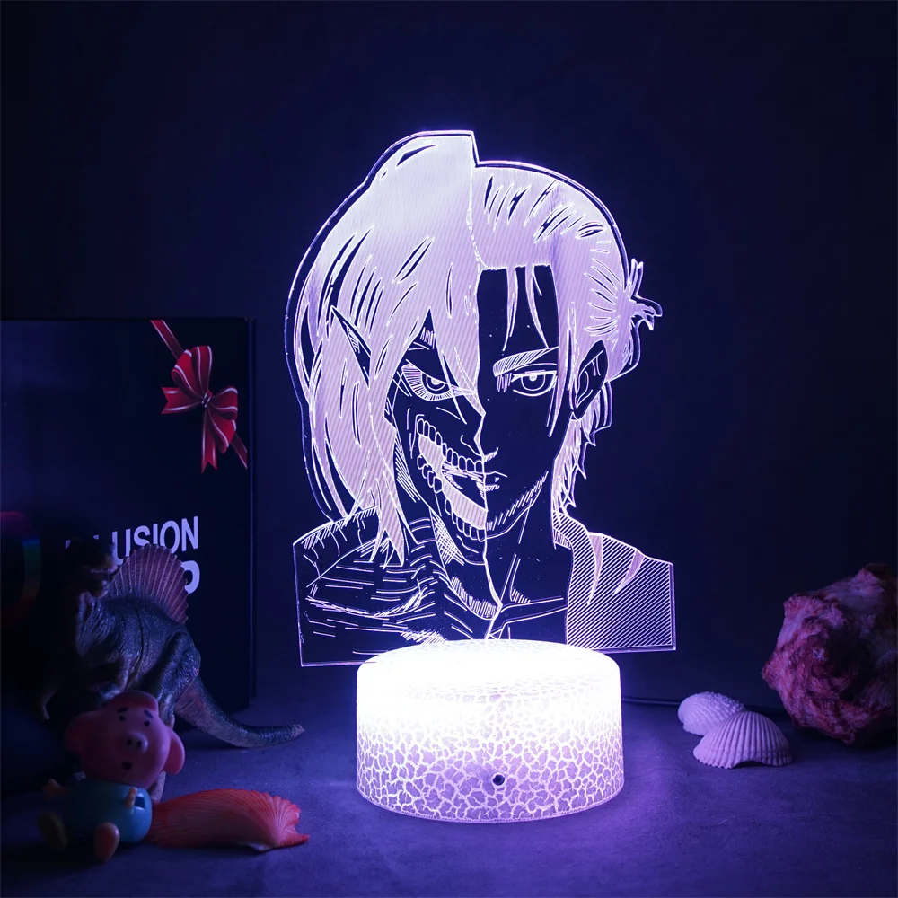 

Manga Food Wars 3D Lamp Attack on Titan Levi Ackerman Anime Figure Table Lamp Acrylic For Home Decor Light Cool Kid Child Gift
