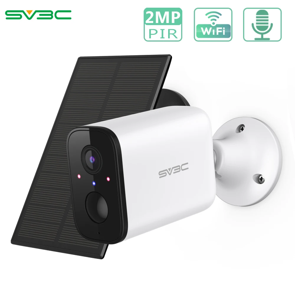 

SV3C 1080P Wireless Battery IP Camera Solar Panel Outdoor Surveillance Cameras Waterproof Rechargeable Home Security Cameras PIR