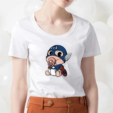 Fashion MARVEL Woman Clothes Casual Loose Oversized T Shirt O-Neck Short Sleeve Summer Streetwear Harajuku Unisex Tops Dropship