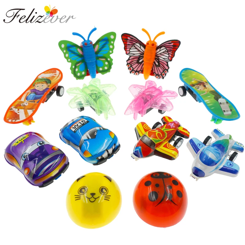 12 шт. игрушки для рыбалки транспорт машины самолеты скейтборд детский день