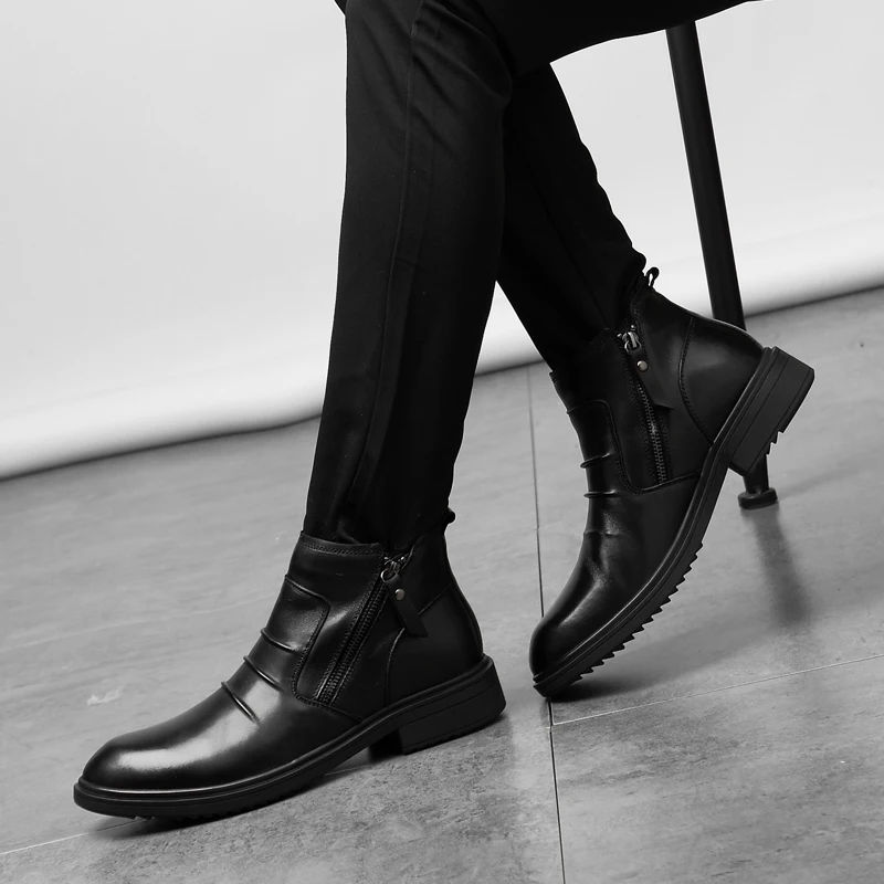 

Men Casual Sport Shoes Mens Shoes Casual Causal For Men Leather Black Leisure Boots Fashion Sports Sneakers Hot Sale Men's