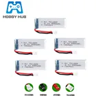 Литий-полимерный аккумулятор 3,7 в, 500 мАч для Wltoys V930, V977, V988, E50S, E50, T37, H37, H07, запасная часть для радиоуправляемого вертолета, дрона, батарея 721855, 5 шт.