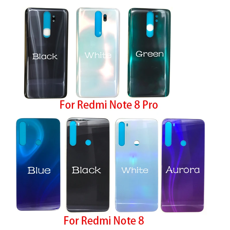 Задняя крышка батарейного отсека с клейким стикером для Xiaomi Redmi Note 7 8 Pro 9T|Корпусы