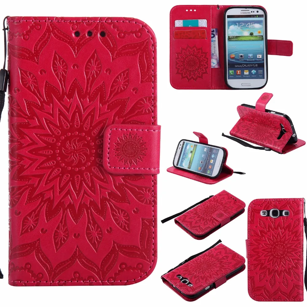 Роскошный чехол для Samsung Galaxy S3 кожаный книжка с бумажником I9300 Neo i9301 Duos i9300i