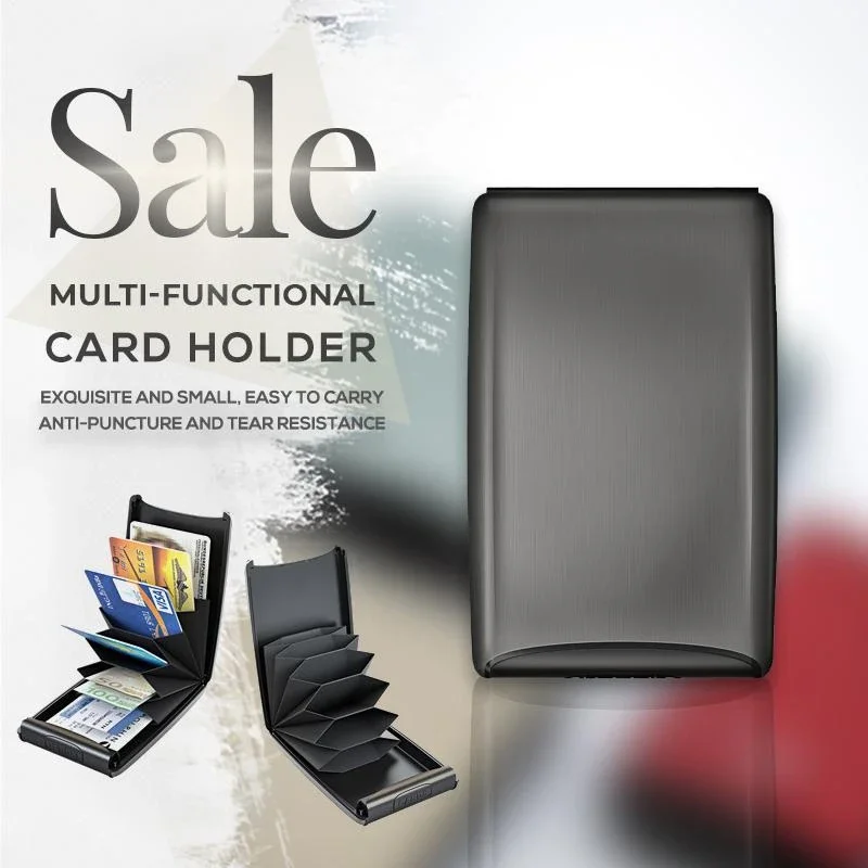 

Secure RFID Deposit and Withdrawal Wallet Fashion Unisex Business Leather Wallet ID Credit Card Holder Name Cards Case Pocket