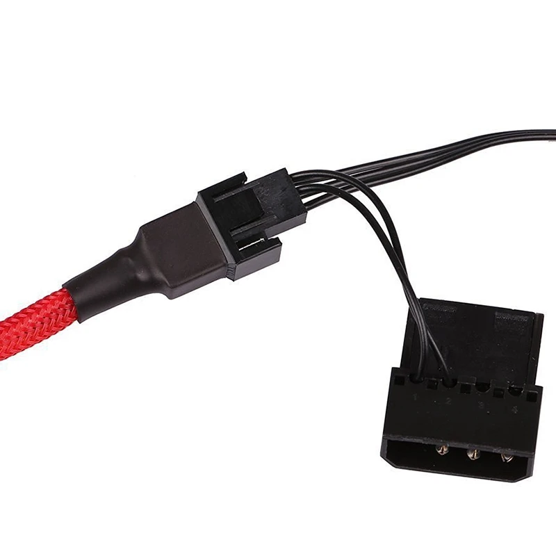 

5Pcs 4 Pin Extension Cable PWM Fan Splitter Cable Splitter CPU Fan Sleeved Adapter Lead Line Connector Cable