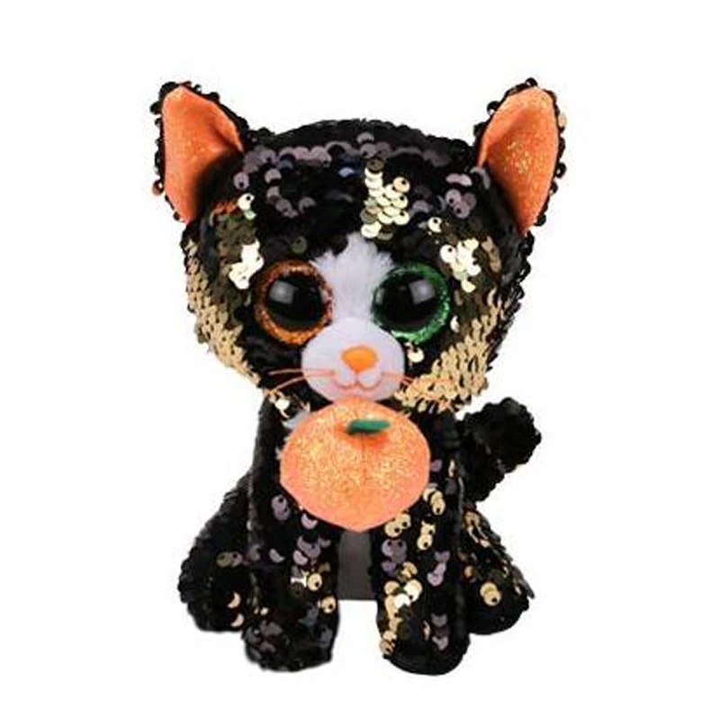 Jinx Sequin cat Ty Cat плюшевые игрушки куклы чучело " 15 см - Цвет: Jinx Sequin cat