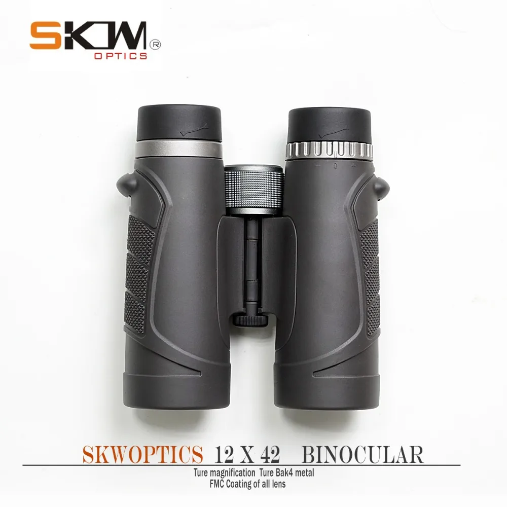 SKWoptics 12x42 бинокль наблюдение за птицами, охота с фазовым покрытием Водонепроницаемый Bak4, Fogproof