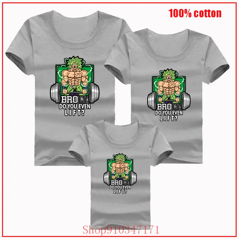 DBZ Broly платье для матери и дочери футболка детская одежда мальчиков семейные