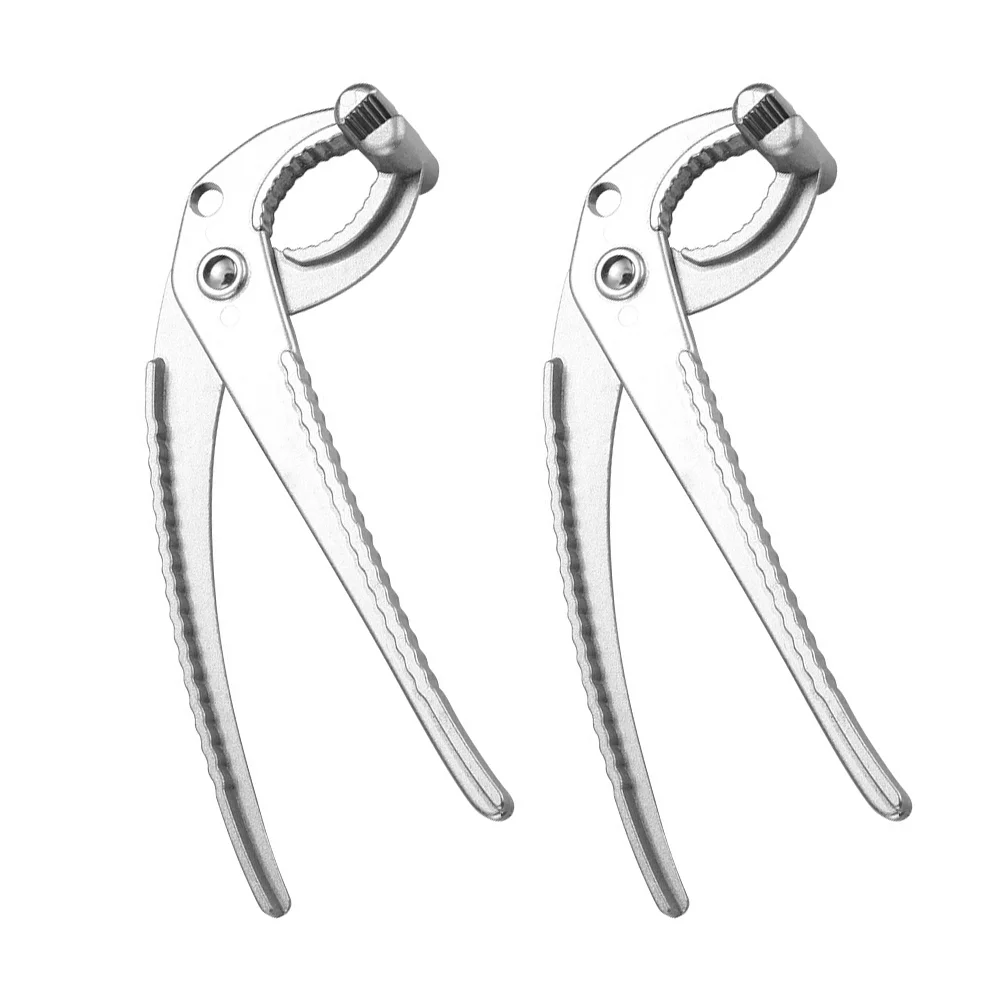 

2Pcs Aluminium Alloy Bowl Gripper Walnut Clip Thickened Bowl Clamp (Silver)