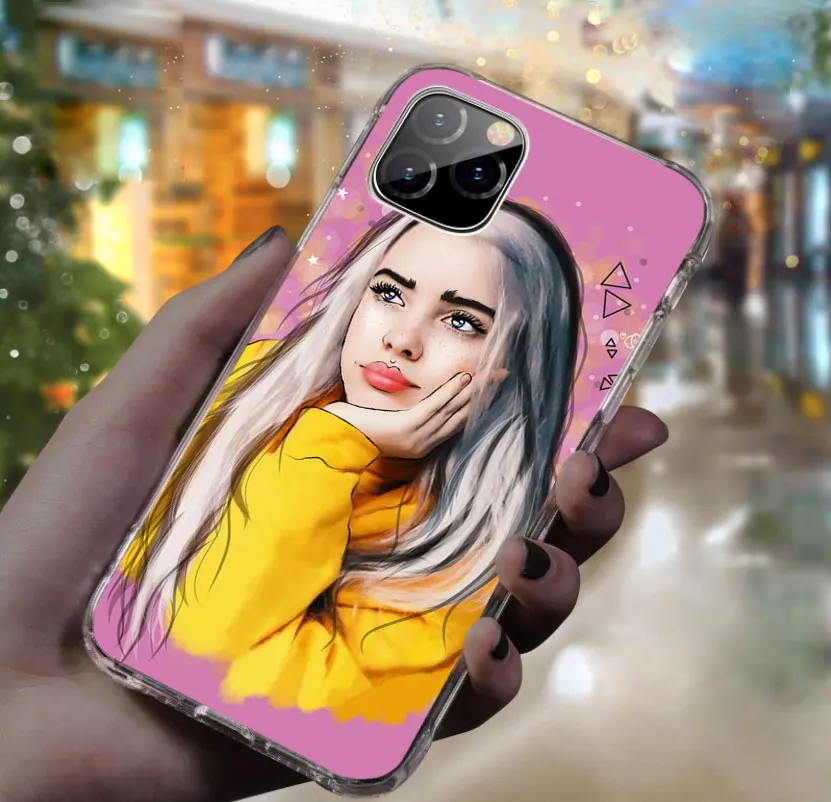 TPU A1985 Billie Eilish наклейки dont smile at me мультфильм чехол для телефона для iPhone 11 pro max 7 5S SE 6 6s 8 7 Plus X XR XS MAX Мягкий ТПУ чехол - Цвет: TPU A1985