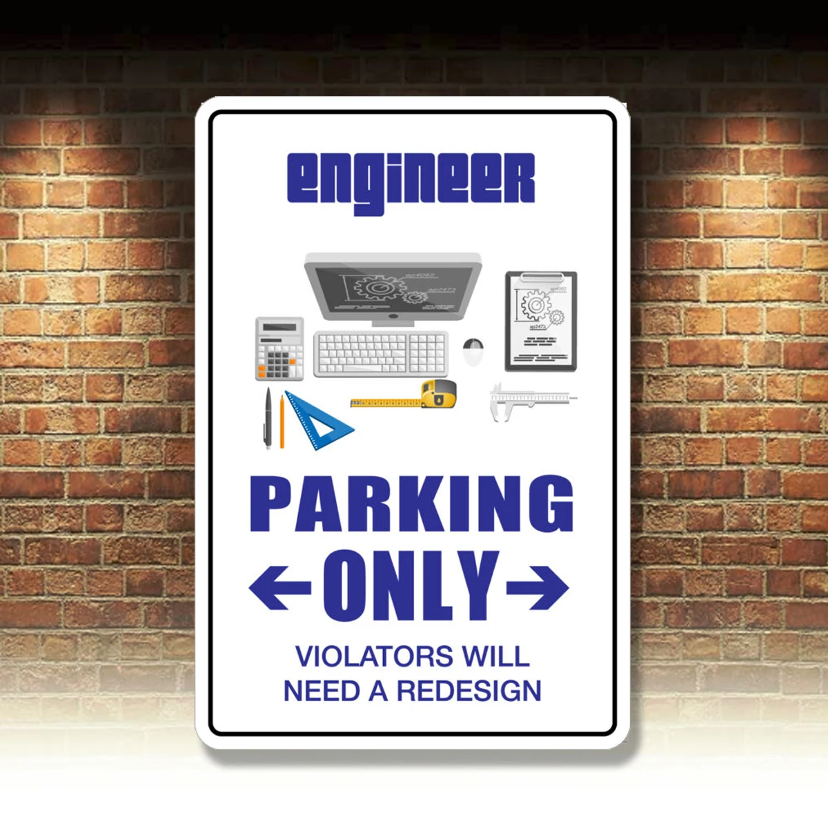 

Металлический знак Инженерная парковка только 8x12 алюминий