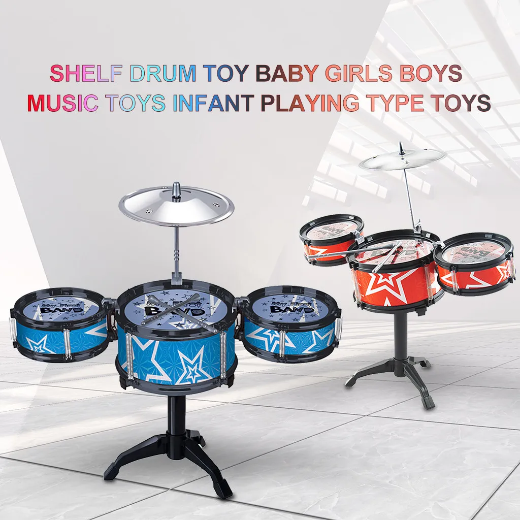 Музыкальные игрушки полка барабан игрушка Детские Девочки мальчики музыкальные