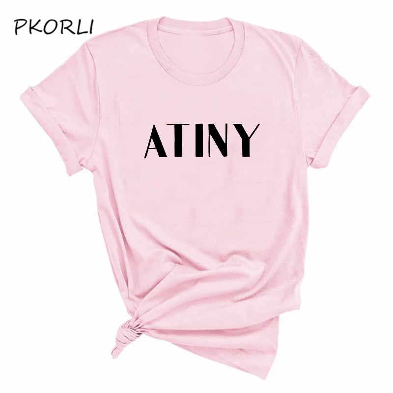 Модная футболка в Корейском стиле atiny ateez женская Харадзюку С буквенным принтом