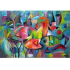 Абстрактная DIY 5D алмазная Картина Вышивка крестом Алмазная Вышивка рыба Алмазная мозаика картина стразы украшение для дома