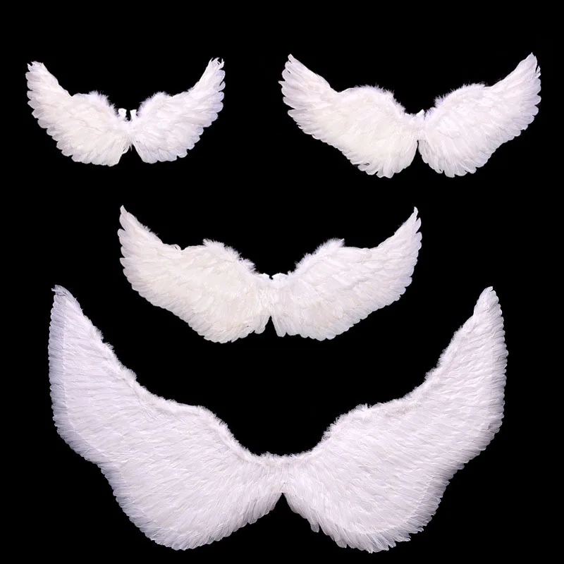 S/M/L Крылья Ангела белые перья для женщин и девушек подарок на свадьбу праздничный