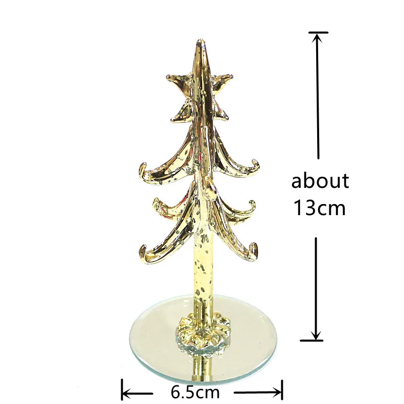 Маленькие стеклянные фигурки новогодней елки 13 см на заказ украшения с 8 шт.
