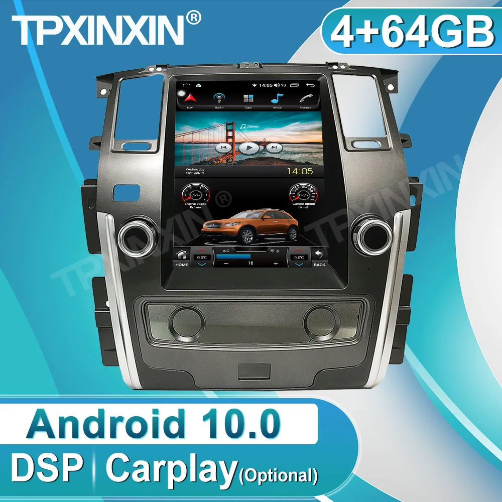 

Android 10 Carplay 64 ГБ для Nissan патруль 2010 - 2018 автомобильный радиоприемник с навигацией GPS мультимедийный плеер стерео головное устройство GPS навига...