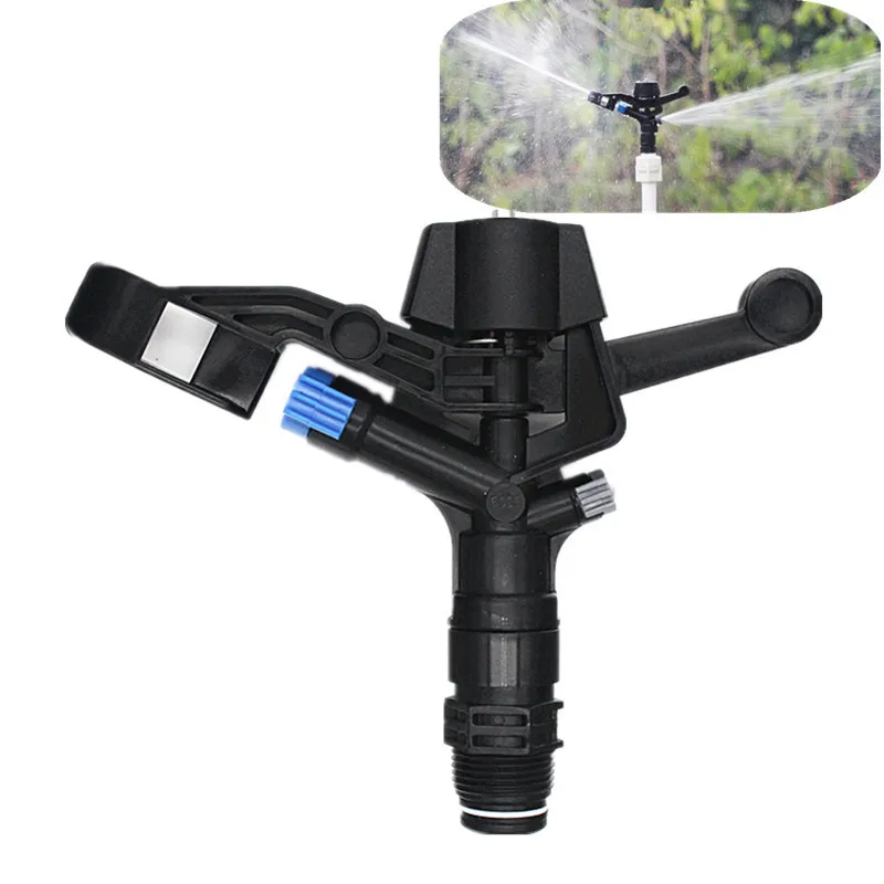 

3pcs 3/4" Rotating Garden Sprayer Male Thread Agriculture Irrigation Sprinkler Watering Impact Sprinkler Plastic