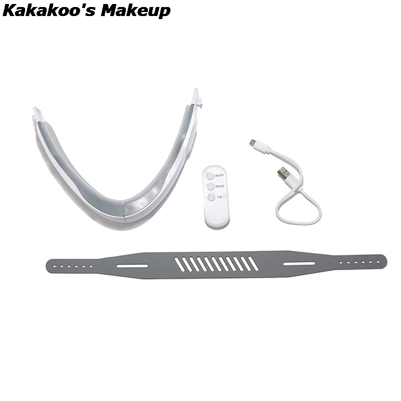 

New Chin V-Line Up Lift Belt Machine LED Photon Therapy Facial Lifting Device Face Slimming Vibration Massager V-Face Care