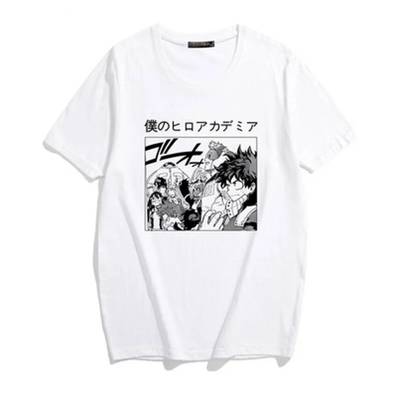 

Мужская футболка с принтом аниме My Hero Academia Bakugou, Повседневная футболка в стиле Харадзюку, крутая летняя футболка большого размера, унисекс, я...