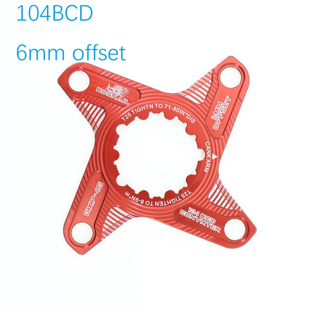 

Chainring adapter spider converter for sram GXP to 104 BCD X9 XX1 X0 X01 6 mm 104bcd 110bcd 5 arms 110 red road bike MTB