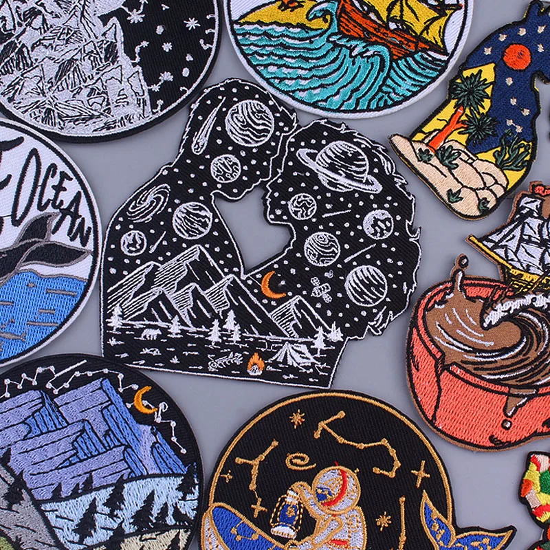 Нашивка на одежду с космическими приключениями вышитые нашивки для одежды
