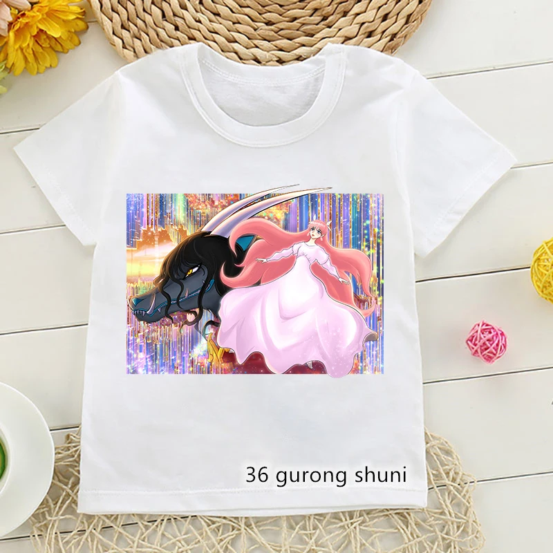 Новинка дизайнерская футболка для девочек с японским аниме драконом и