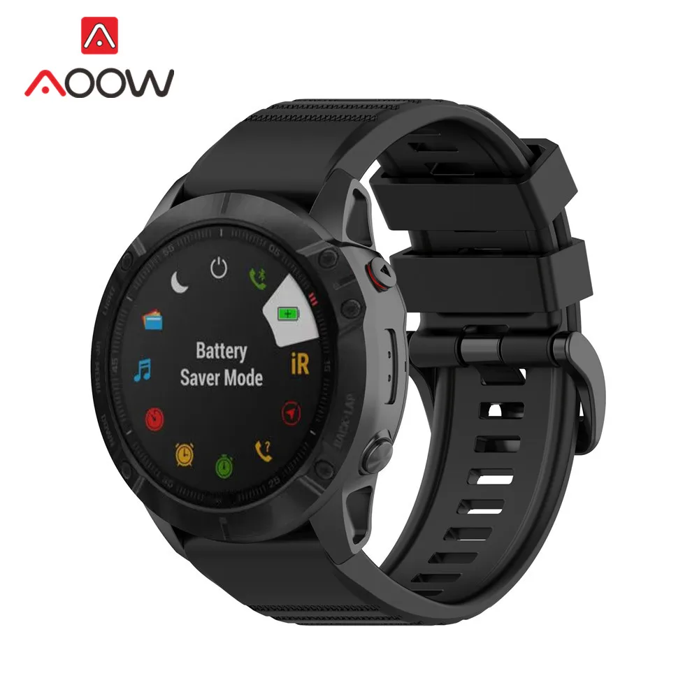 20mm 22mm 26mm Silicone Watchband for Garmin Fenix 6X Fenix5x puls 3HR 6 6S 5 Quick Release Easyfit Strap Band | Наручные часы